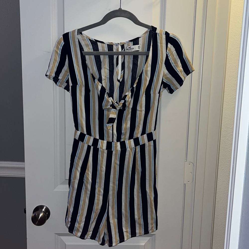 Hollister striped romper size XS